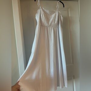 Francesca's Collections White Floral Midi Dress